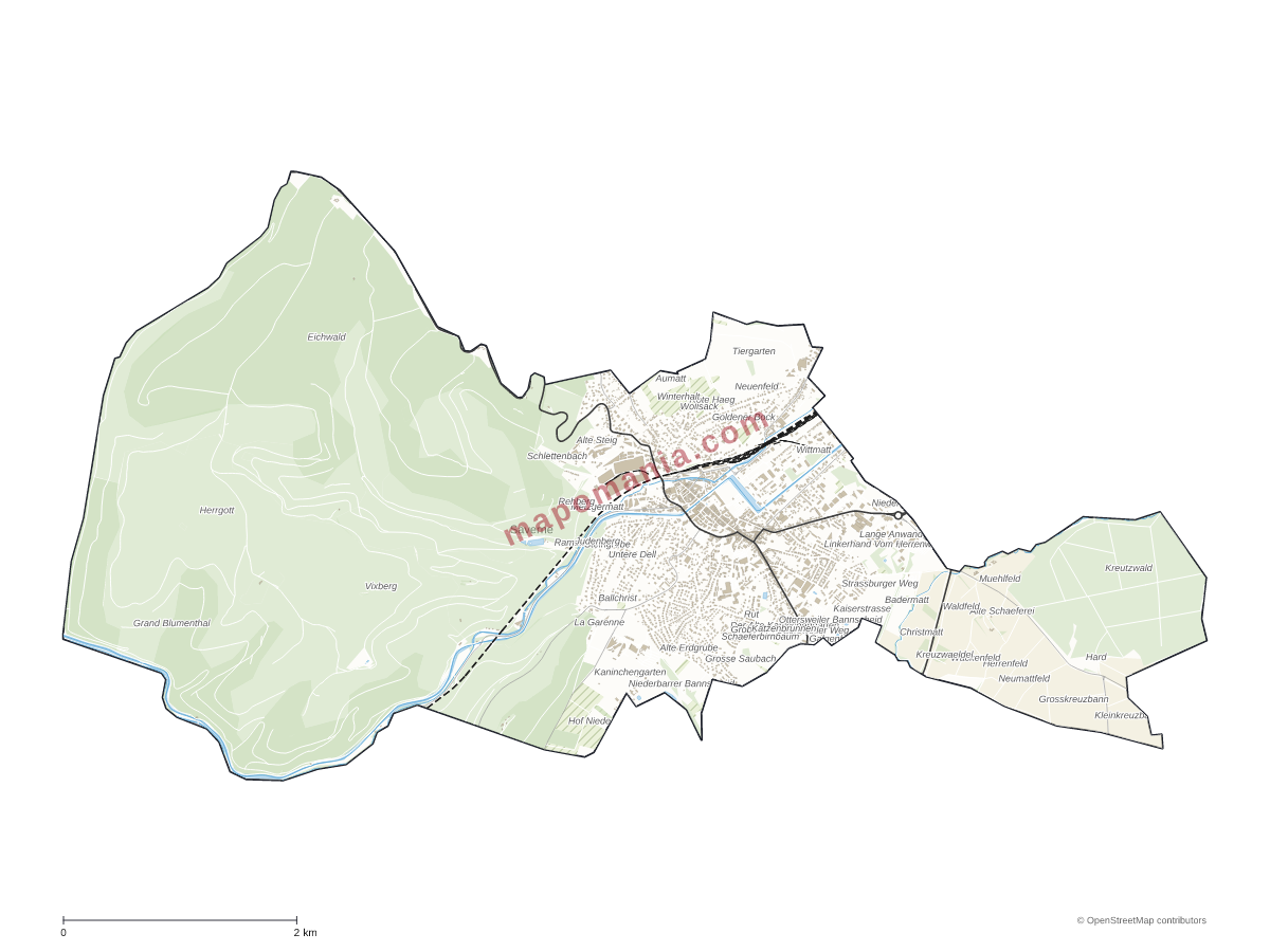 Carte de Saverne à personnaliser