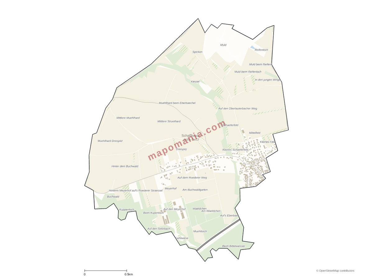 Carte de Schaffhouse-près-Seltz à personnaliser