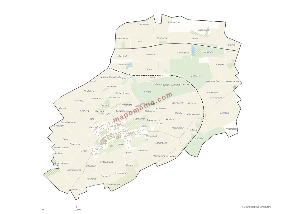 Carte de Schalkendorf à personnaliser