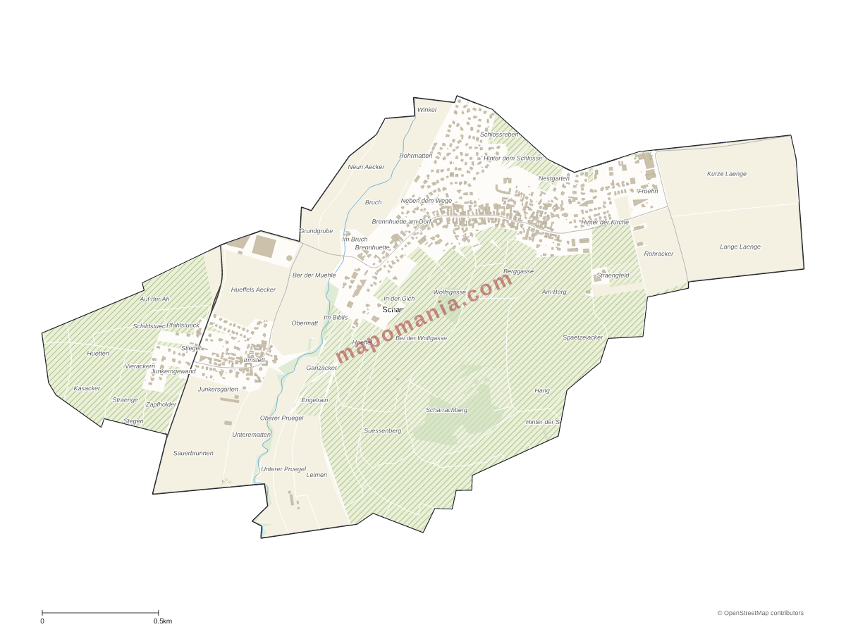 Carte de Scharrachbergheim-Irmstett à personnaliser