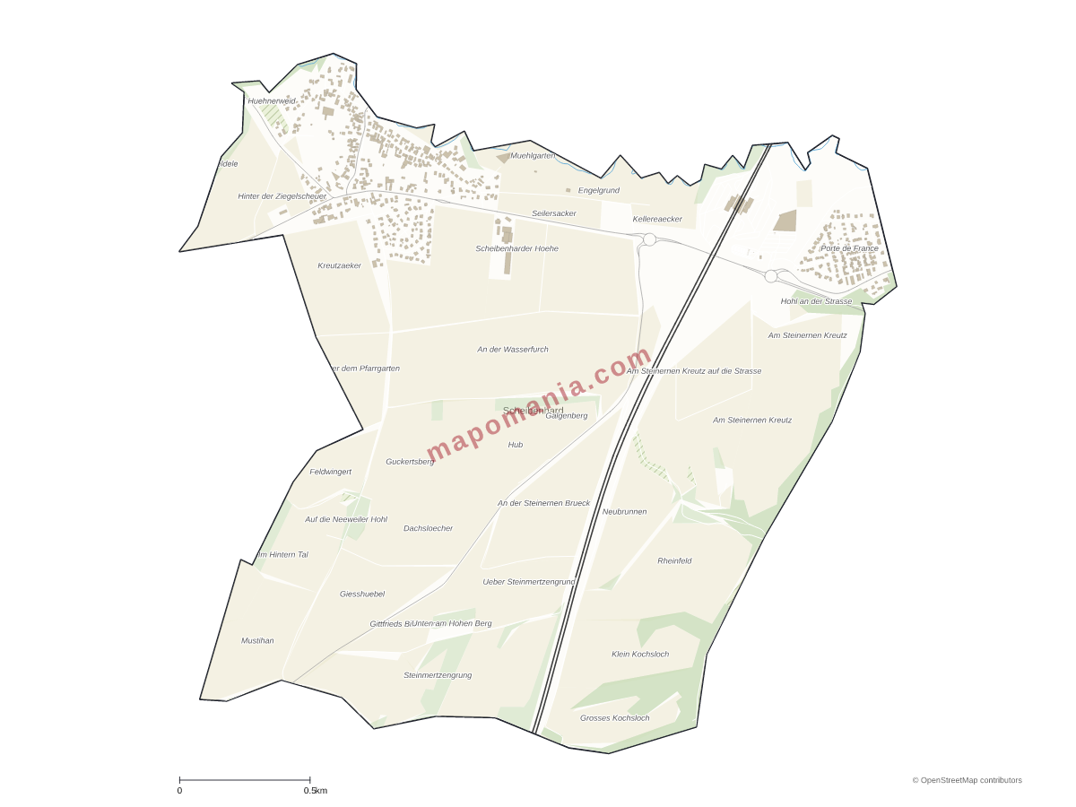 Carte de Scheibenhard à personnaliser