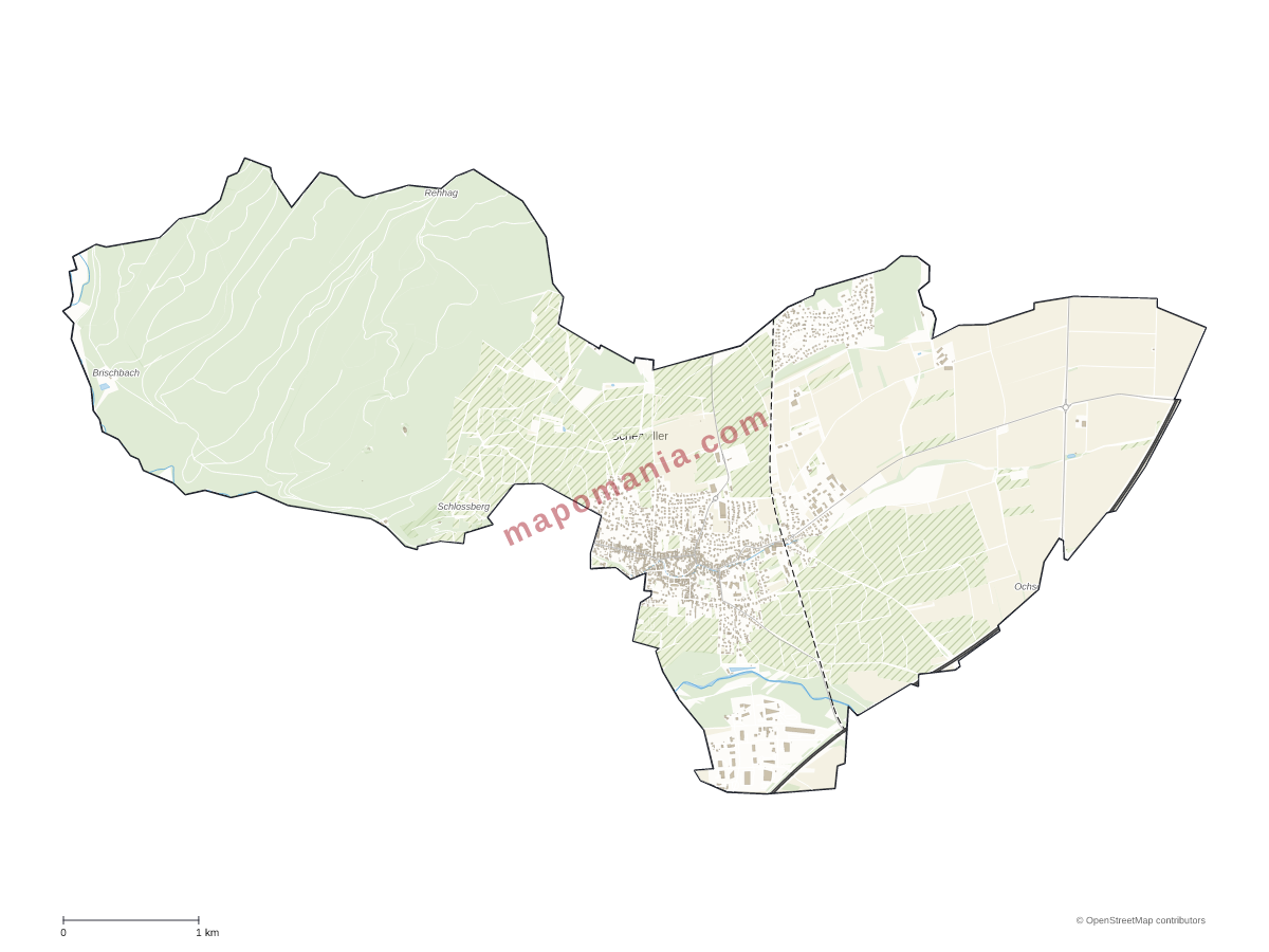 Carte de Scherwiller à personnaliser