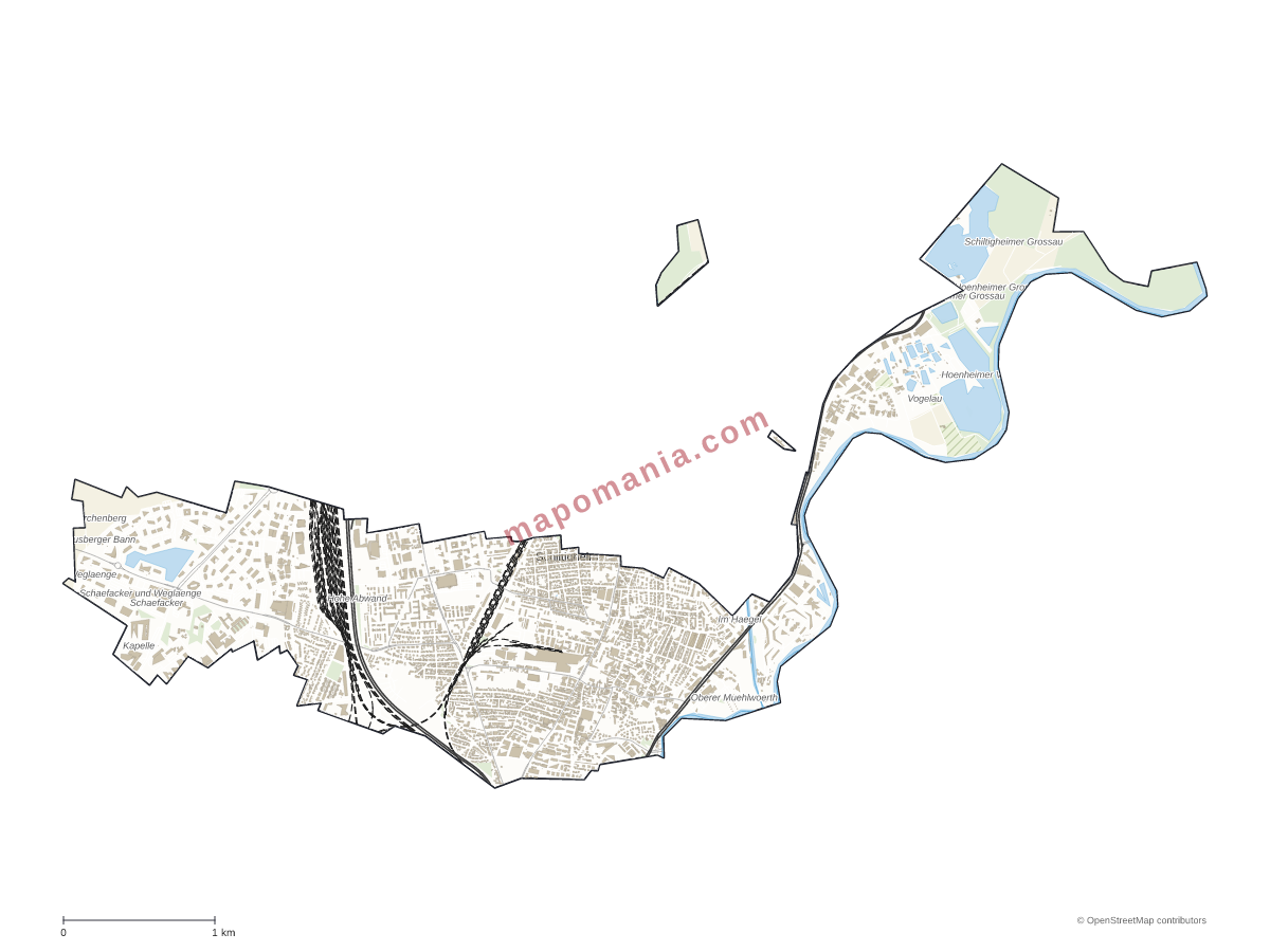 Carte de Schiltigheim à personnaliser