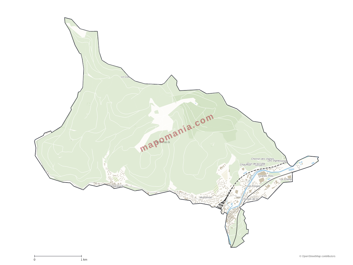 Carte de Schirmeck à personnaliser
