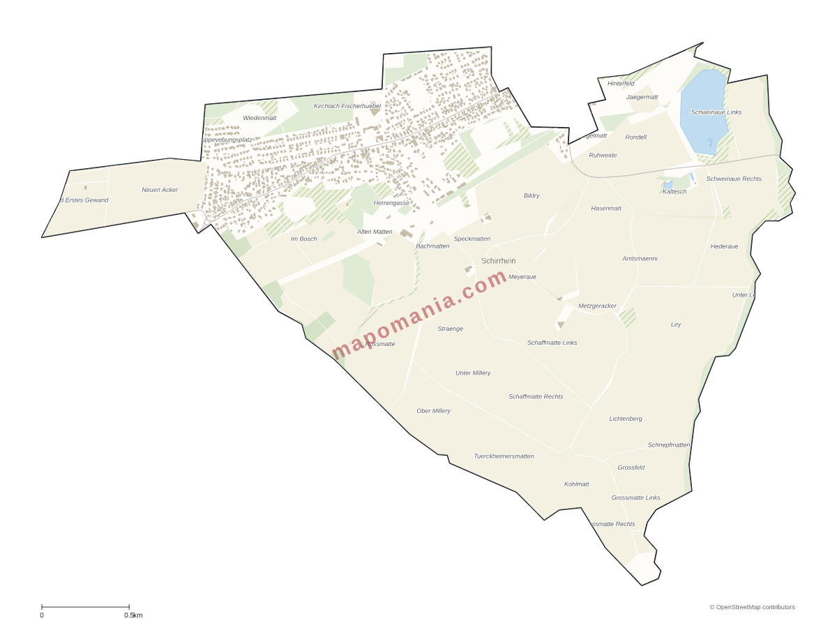 Carte de Schirrhein à personnaliser