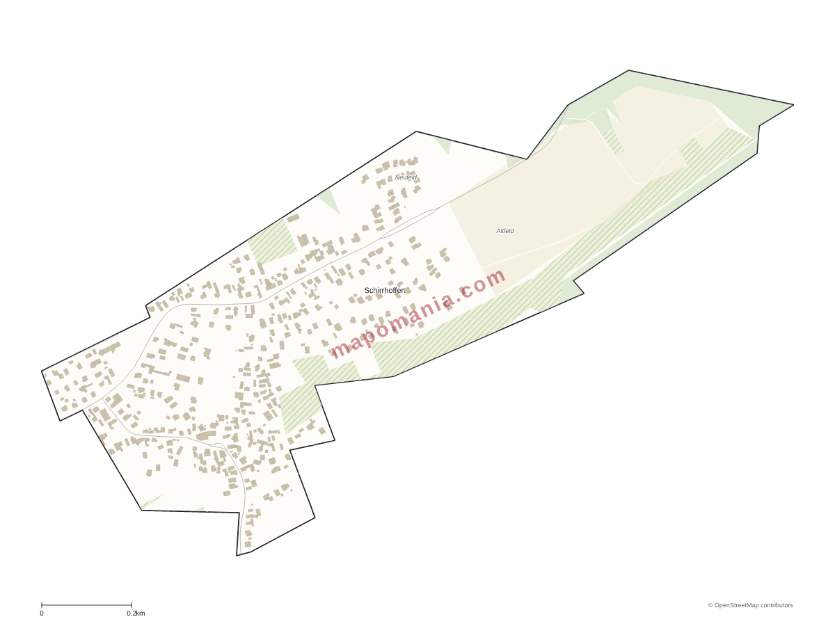 Carte de Schirrhoffen à personnaliser