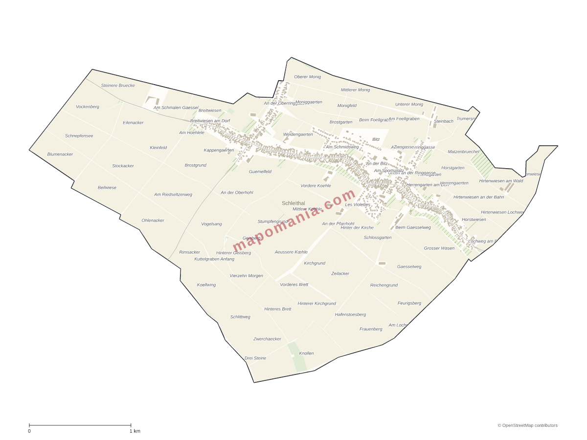 Carte de Schleithal à personnaliser