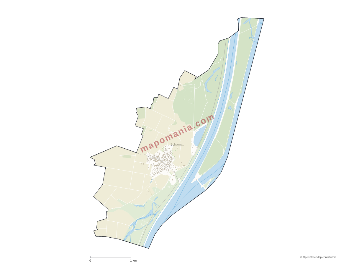 Carte de Schœnau à personnaliser