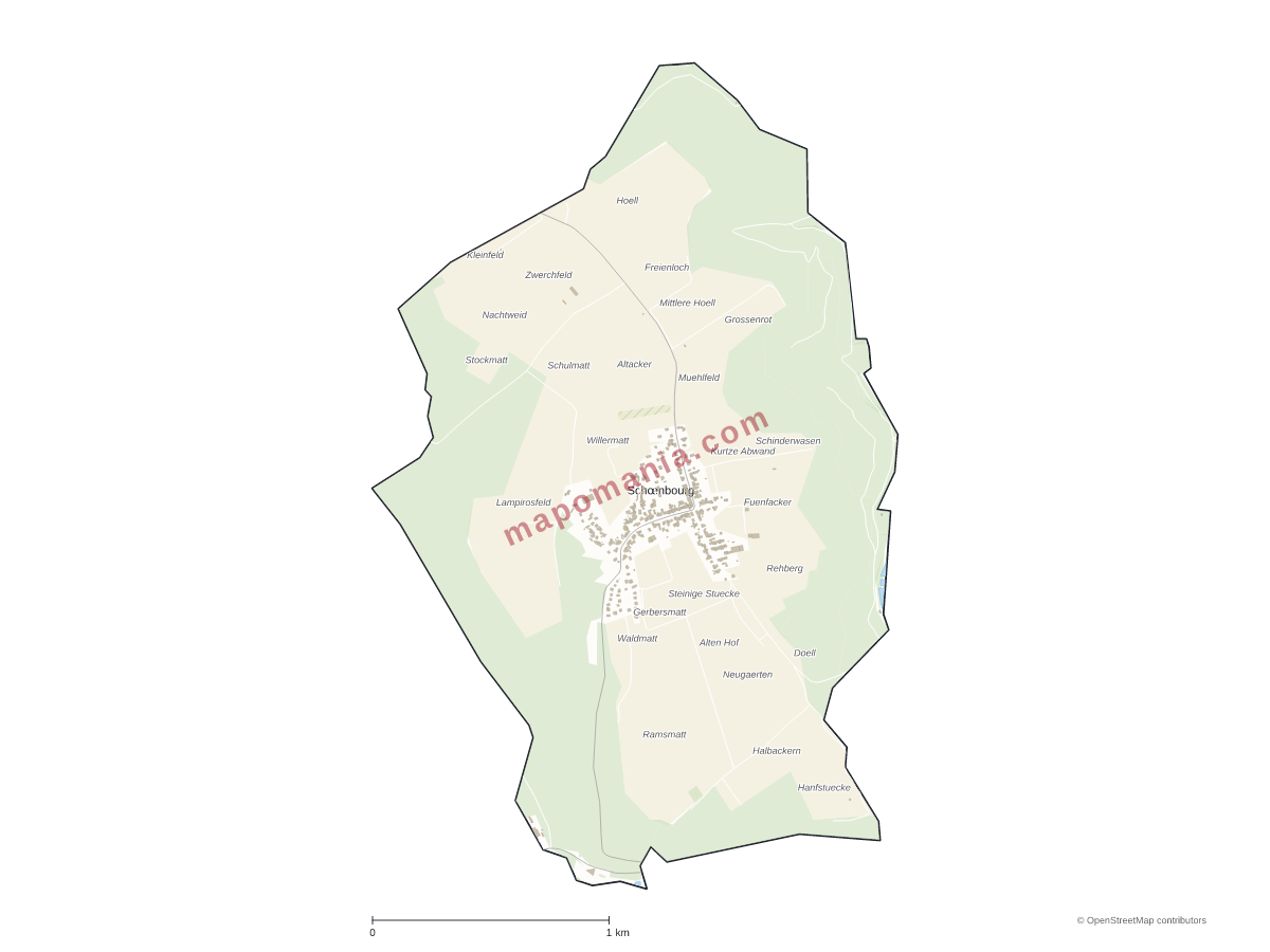 Carte de Schœnbourg à personnaliser