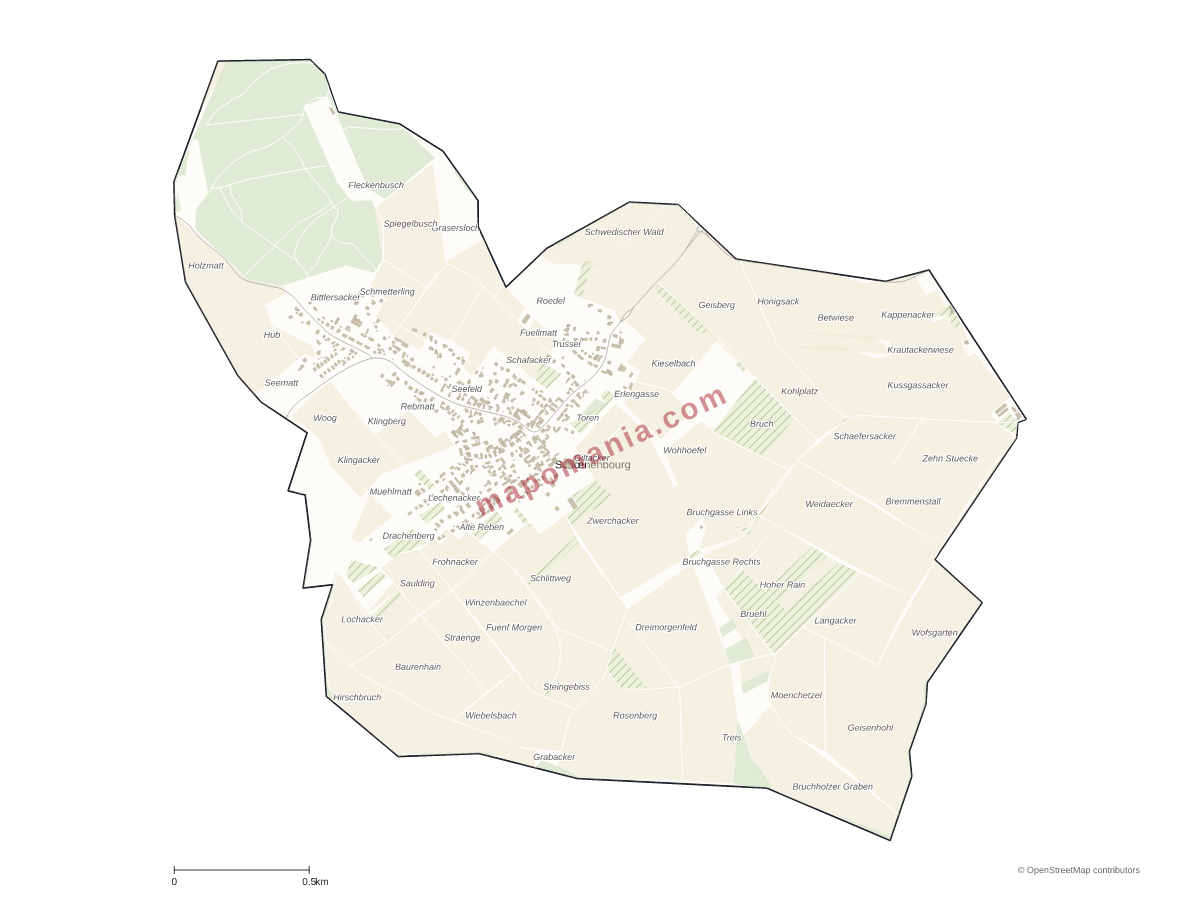 Carte de Schœnenbourg à personnaliser