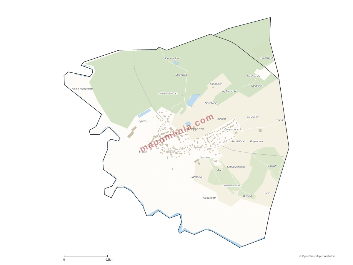 Carte de Schopperten à personnaliser