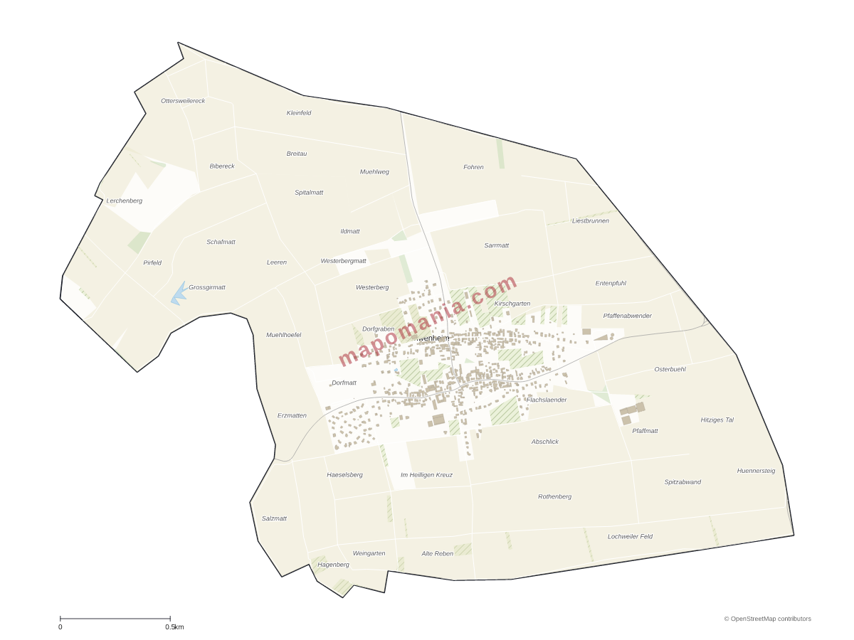 Carte de Schwenheim à personnaliser