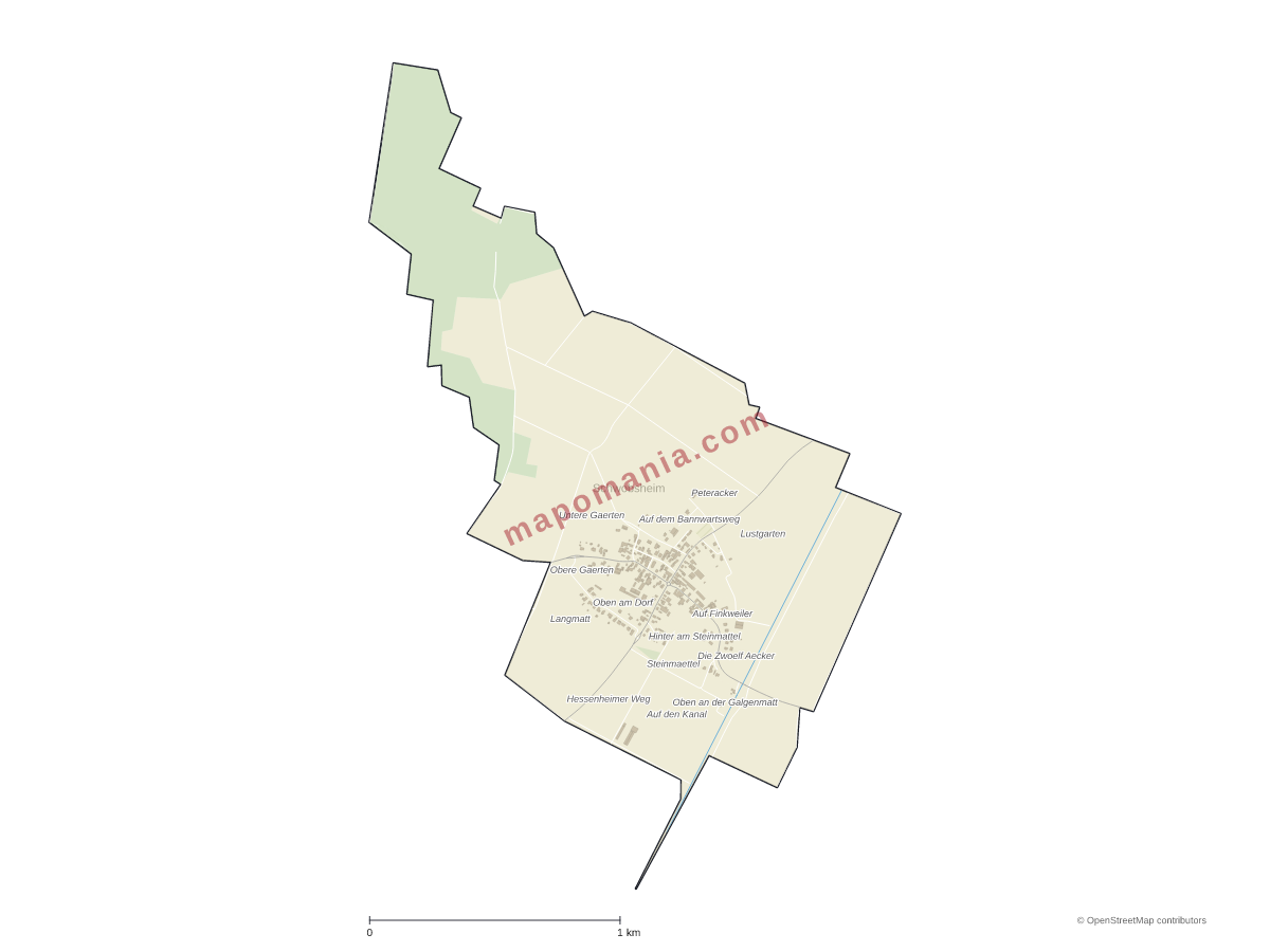 Carte de Schwobsheim à personnaliser