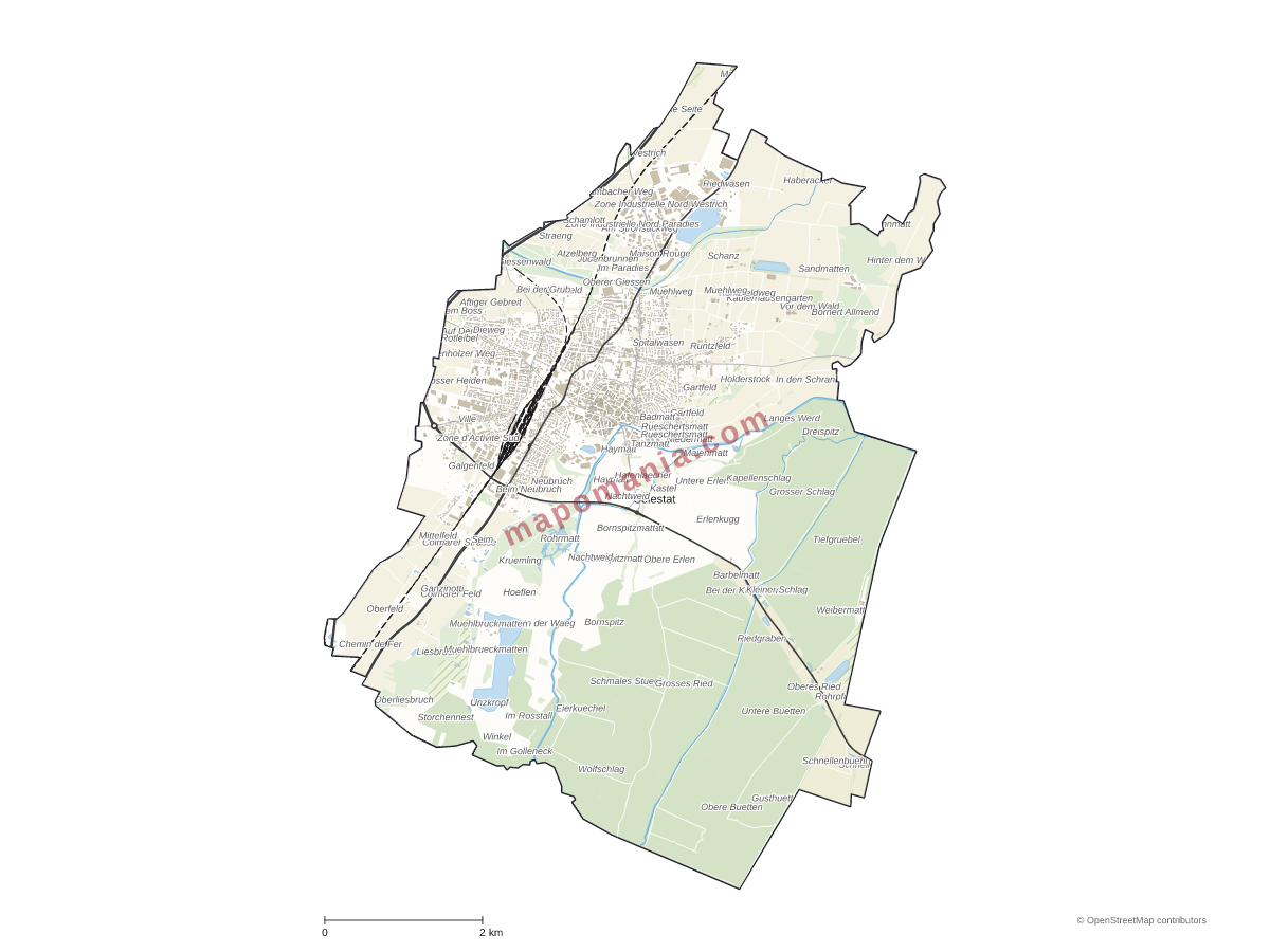 Carte de Sélestat à personnaliser