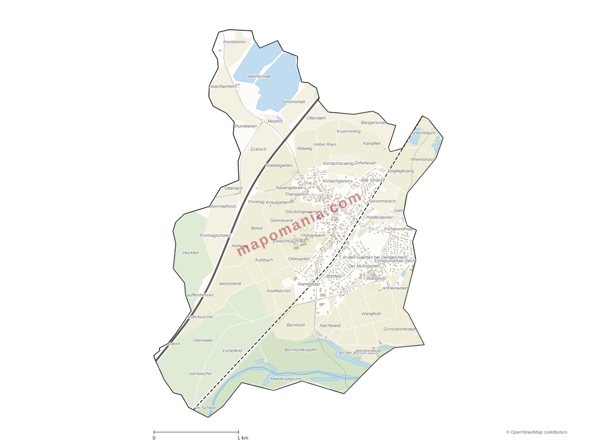 Carte de Sessenheim à personnaliser