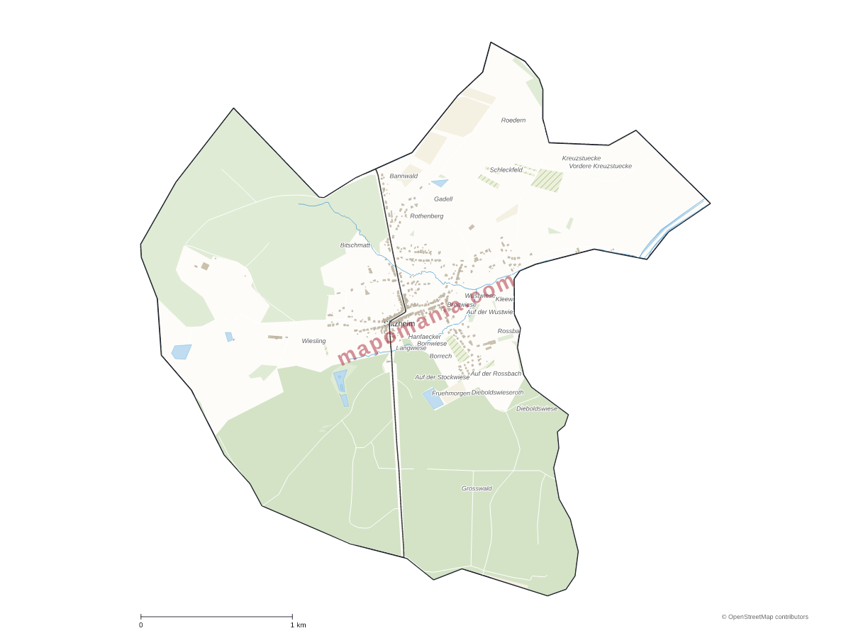 Carte de Siltzheim à personnaliser