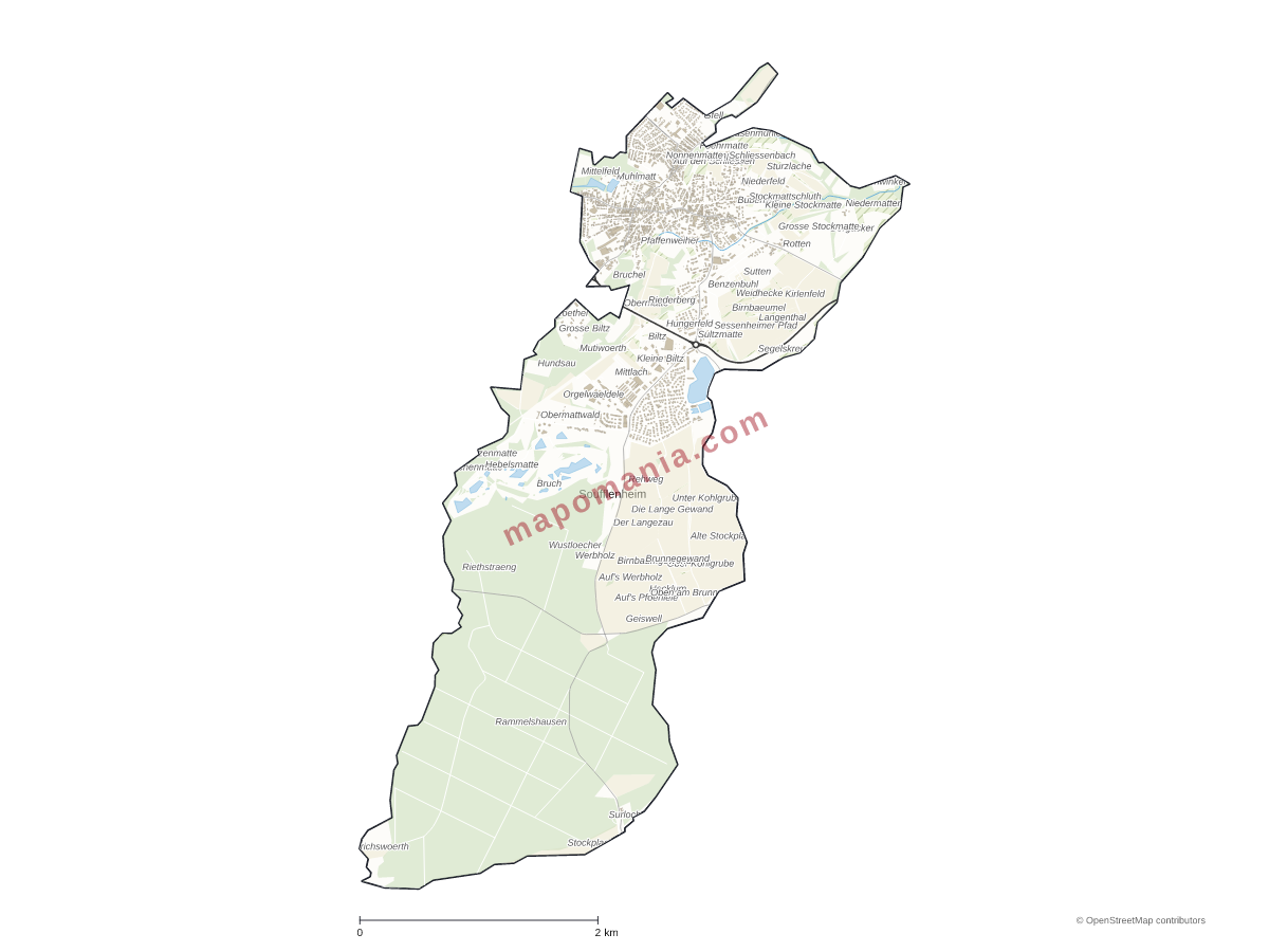 Carte de Soufflenheim à personnaliser