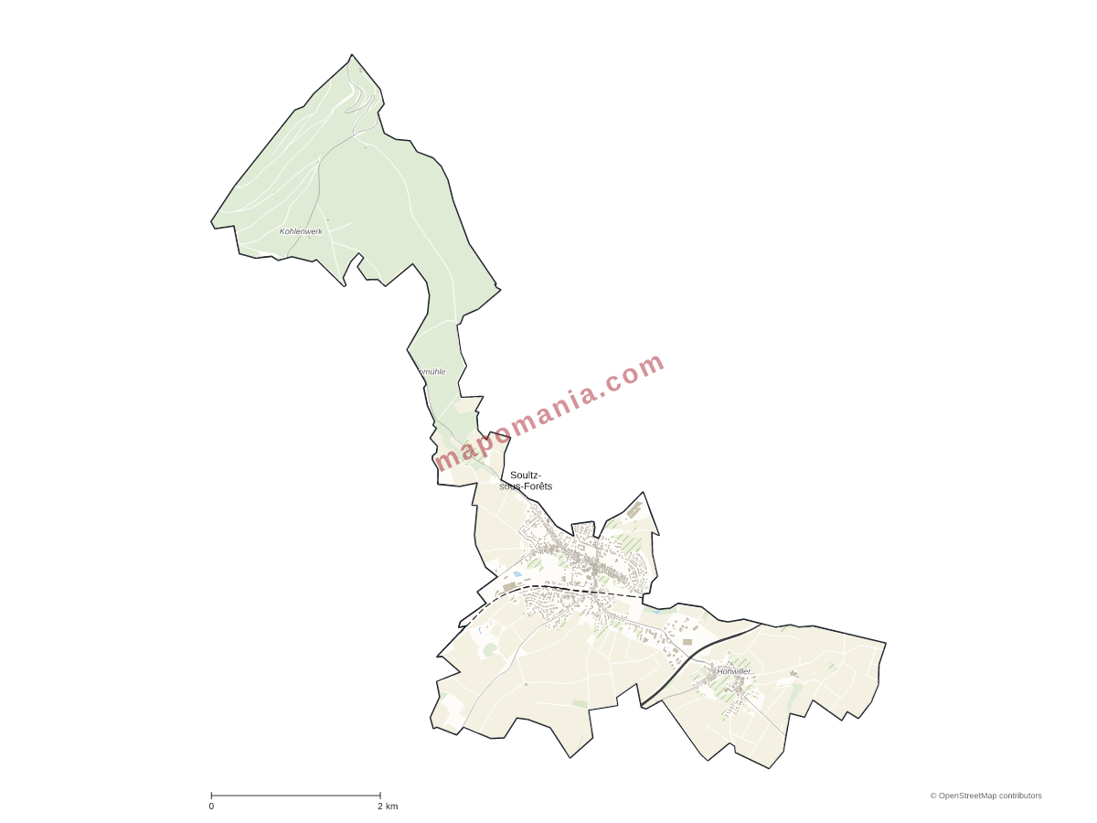 Carte de Soultz-sous-Forêts à personnaliser