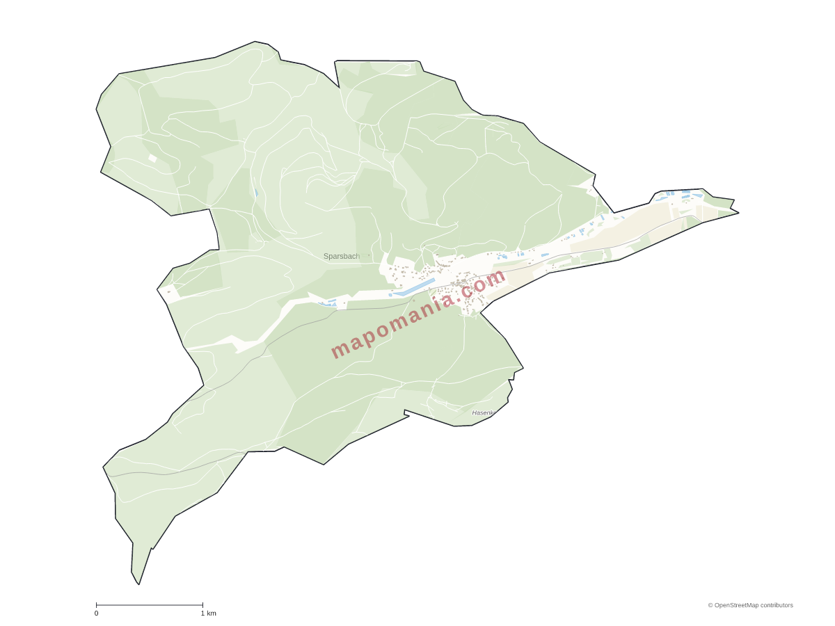 Carte de Sparsbach à personnaliser