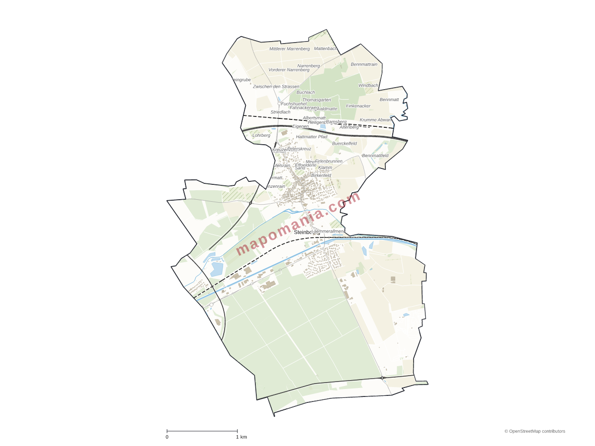 Carte de Steinbourg à personnaliser