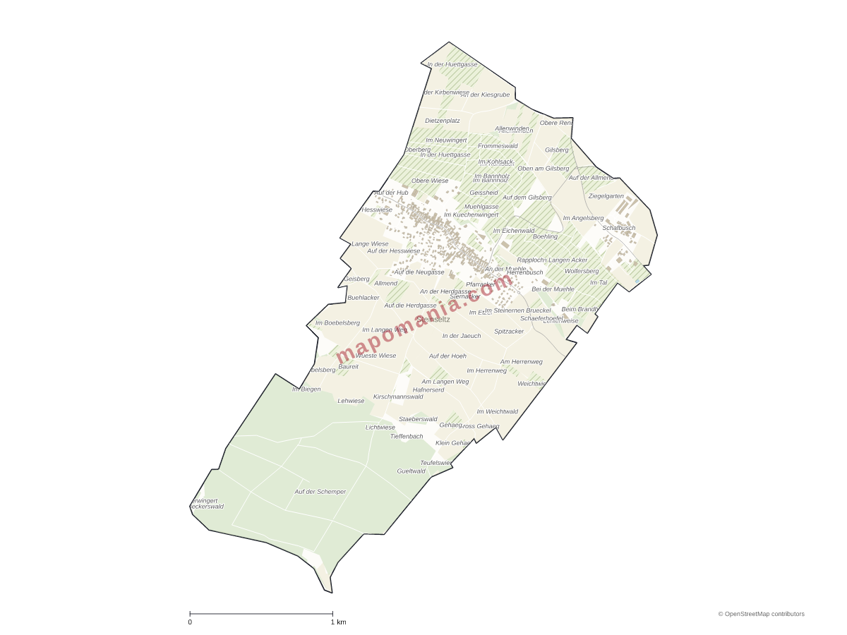 Carte de Steinseltz à personnaliser