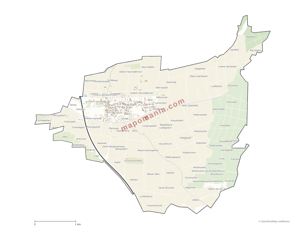 Carte de Stotzheim à personnaliser