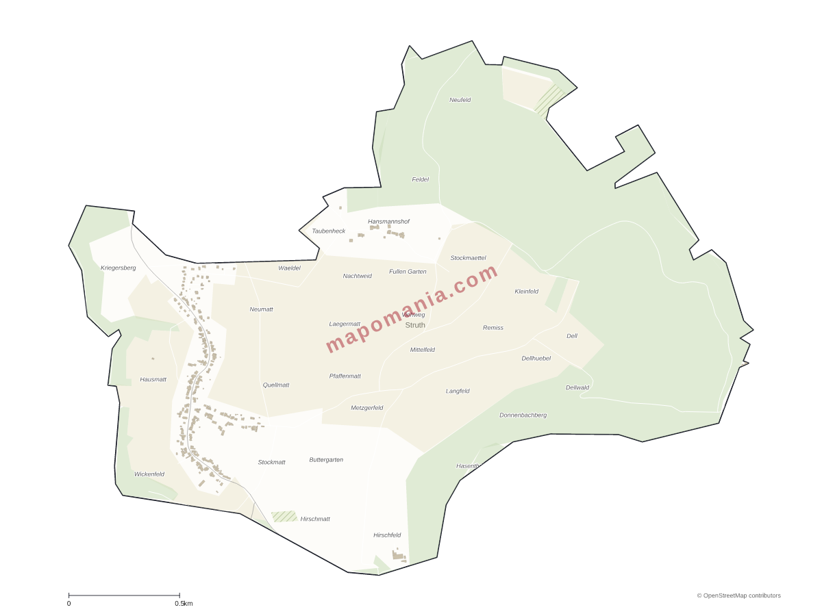 Carte de Struth à personnaliser