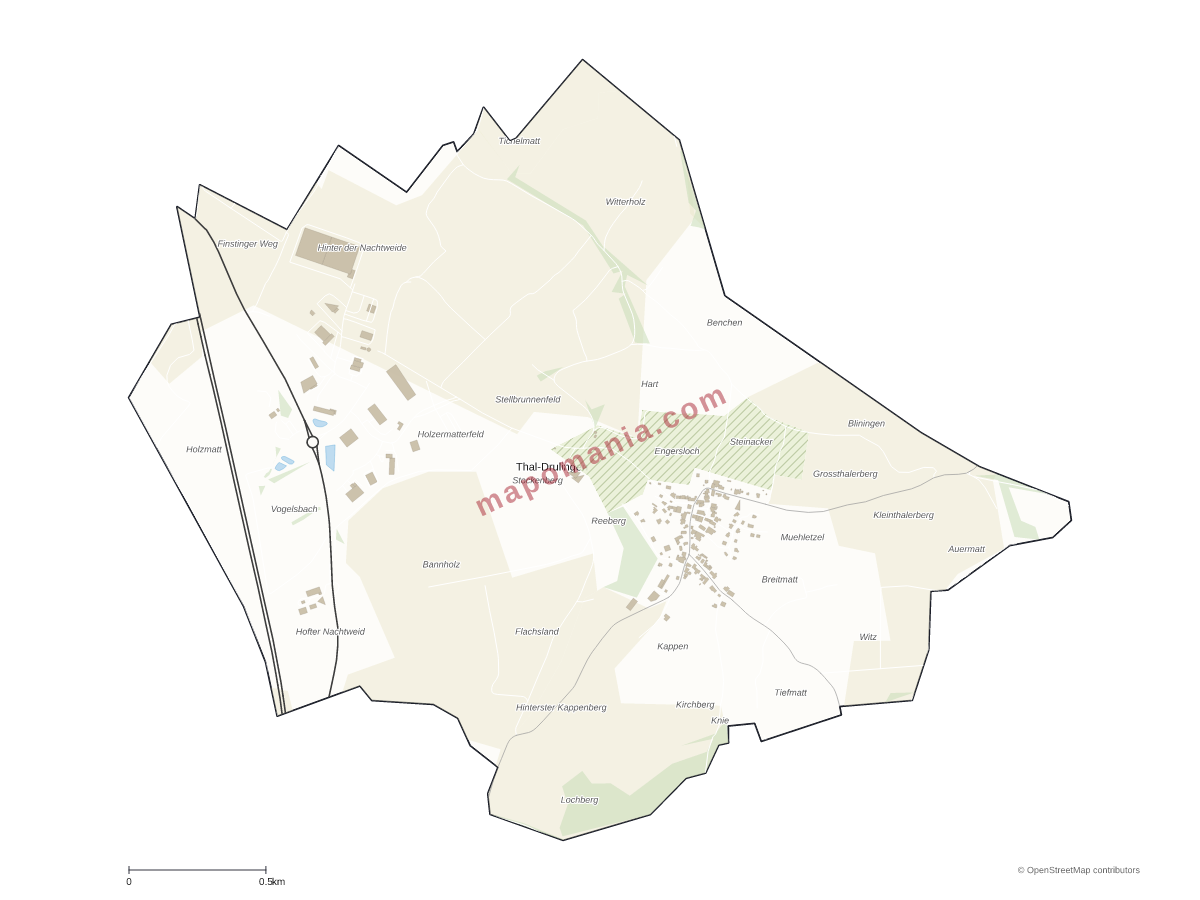 Carte de Thal-Drulingen à personnaliser