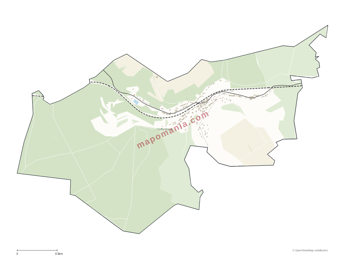 Carte de Tieffenbach à personnaliser