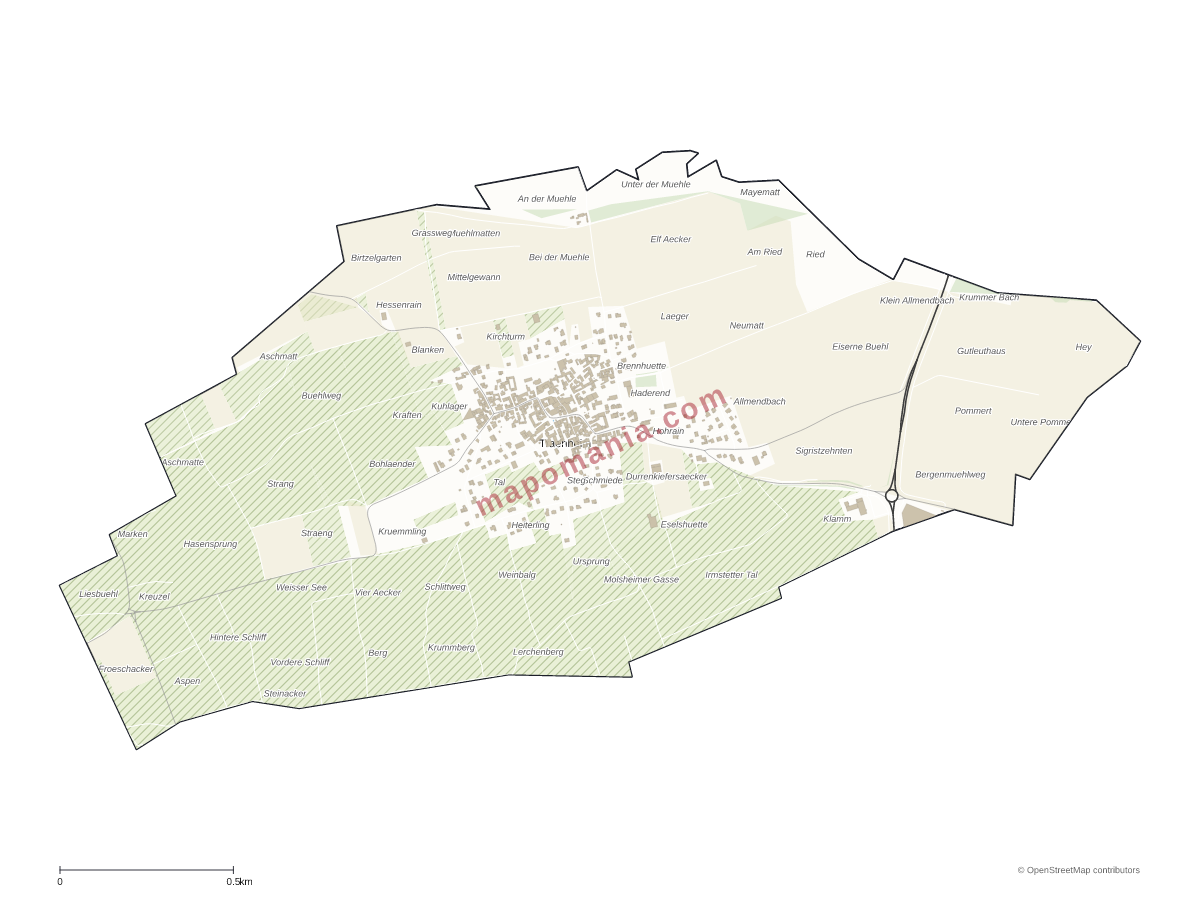 Carte de Traenheim à personnaliser