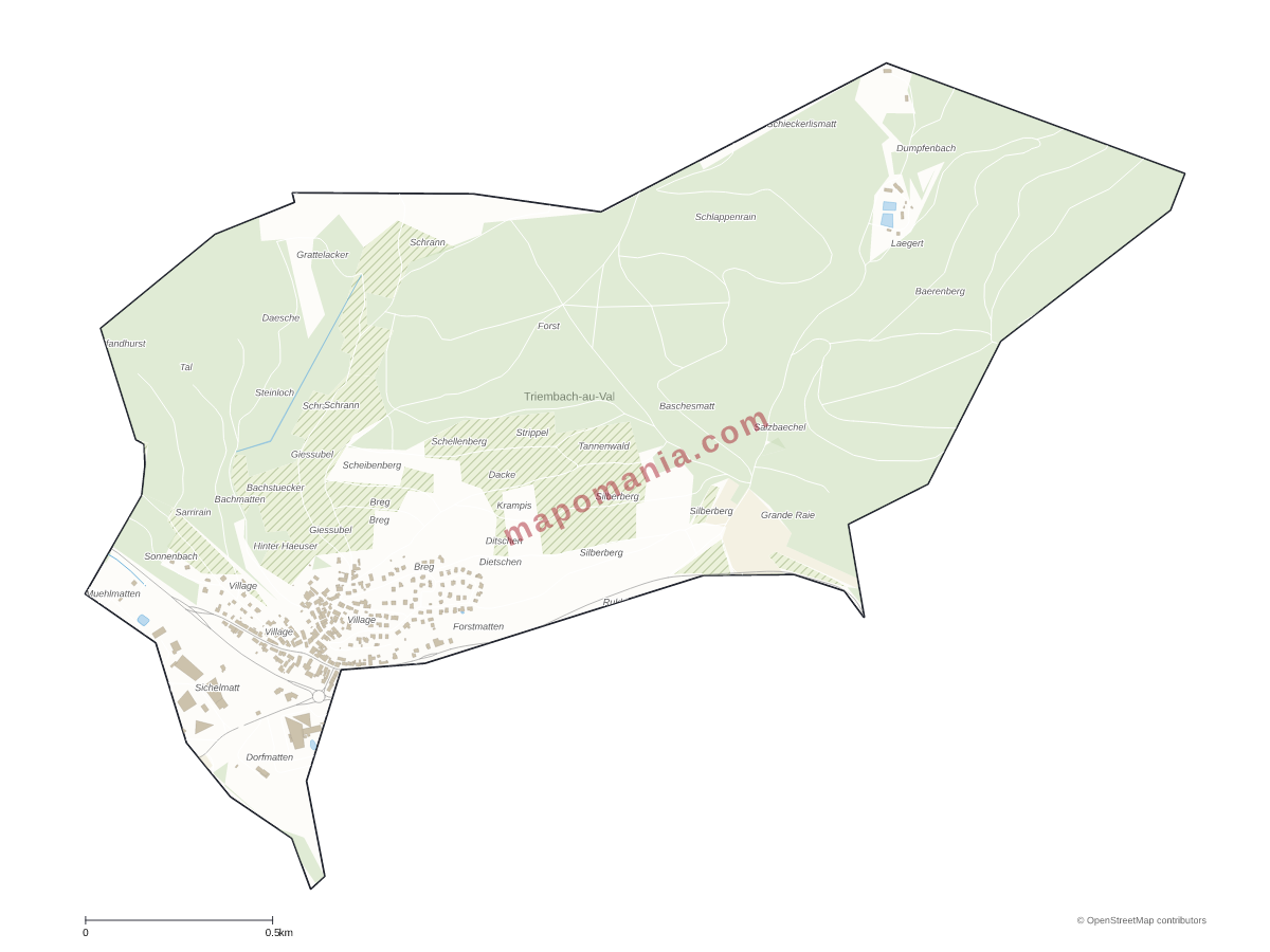 Carte de Triembach-au-Val à personnaliser