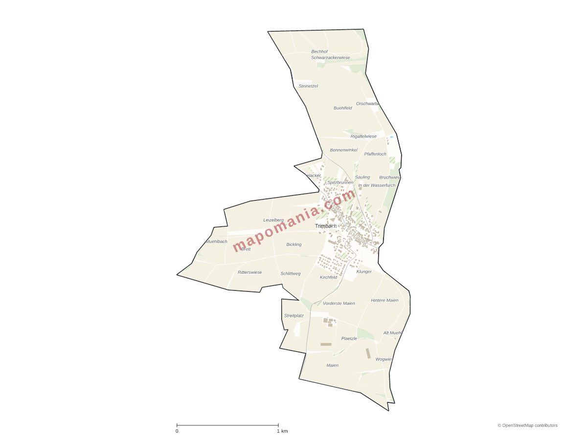 Carte de Trimbach à personnaliser