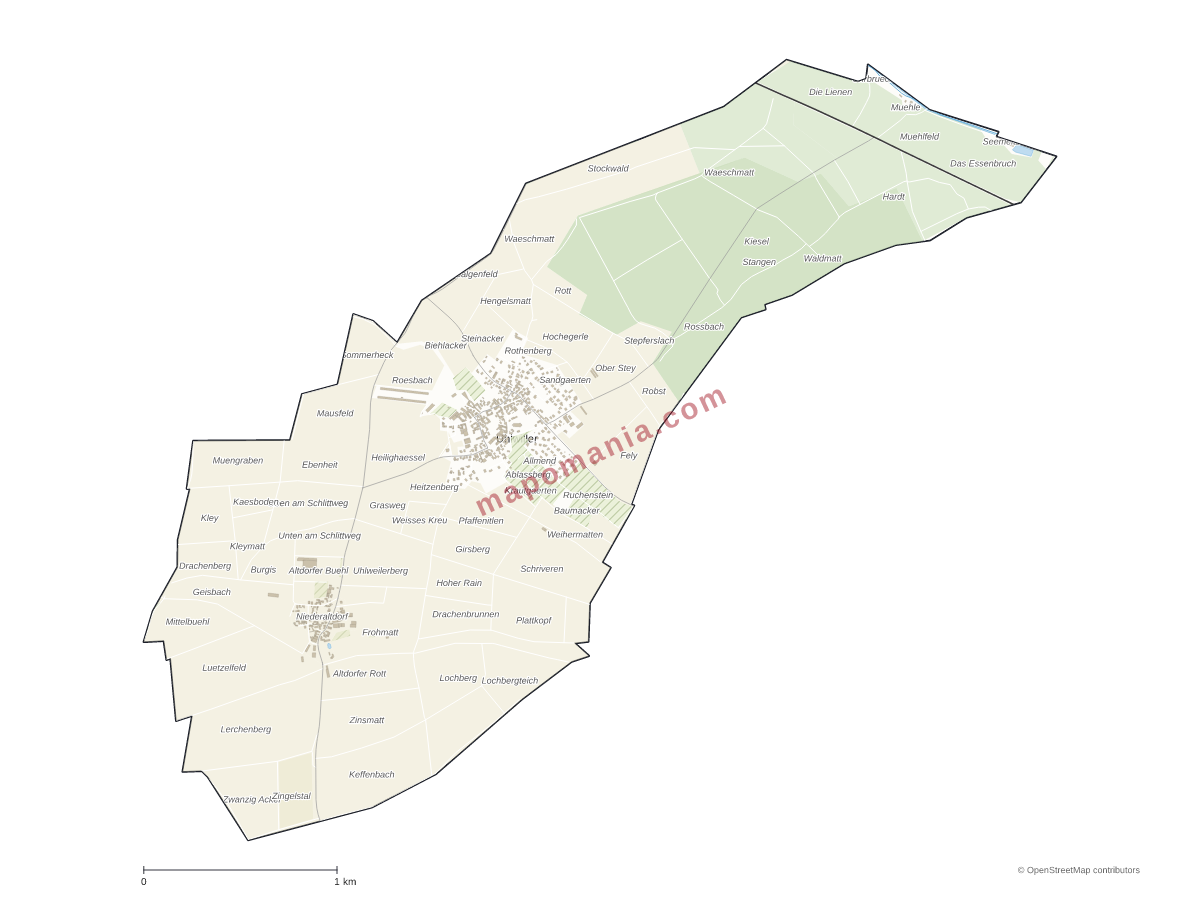 Carte de Uhlwiller à personnaliser