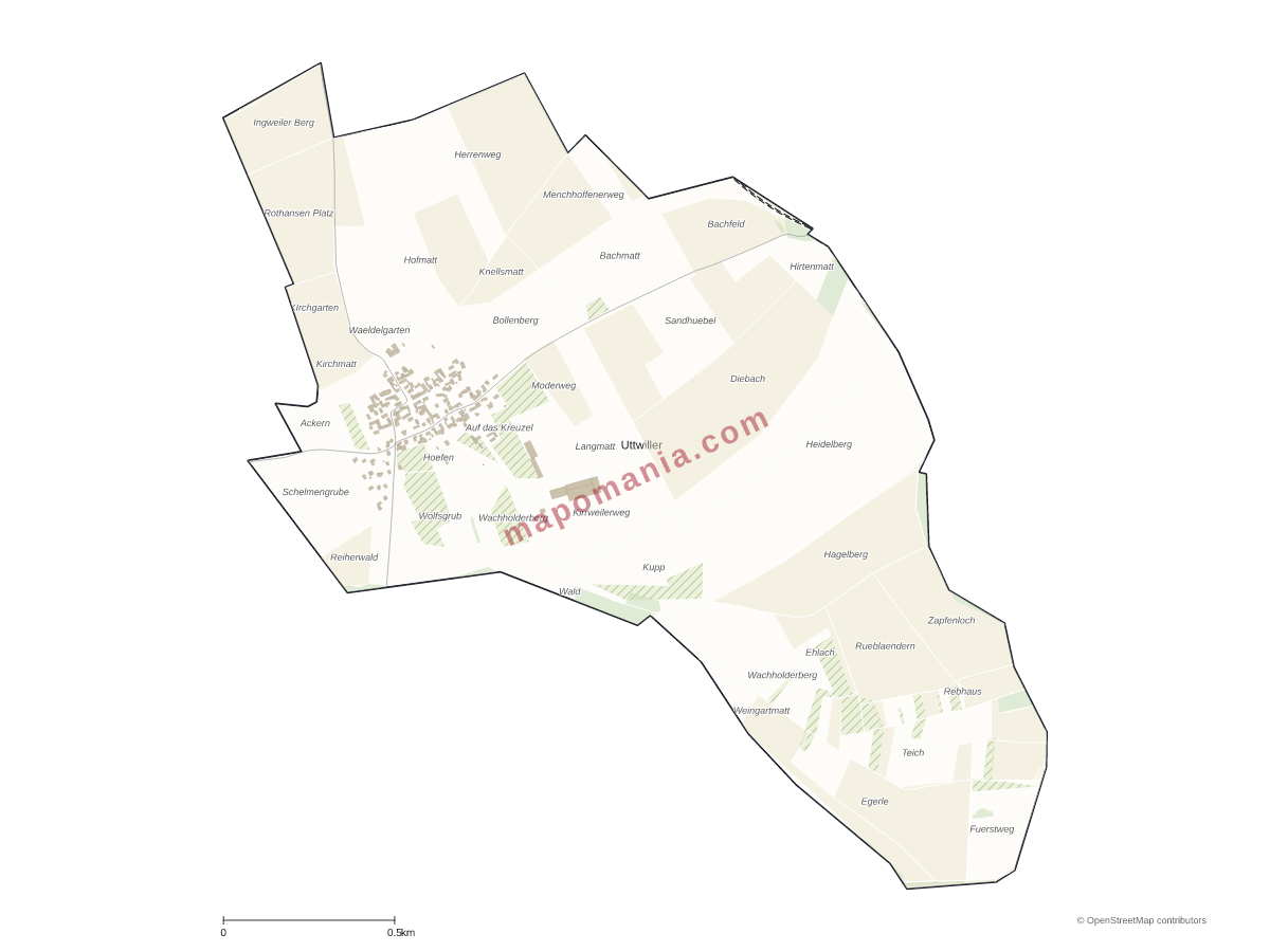 Carte de Uttwiller à personnaliser