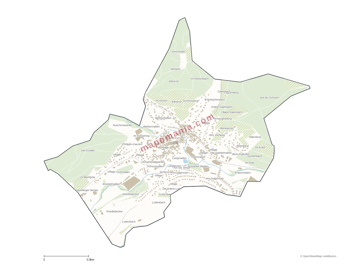 Carte de Villé à personnaliser