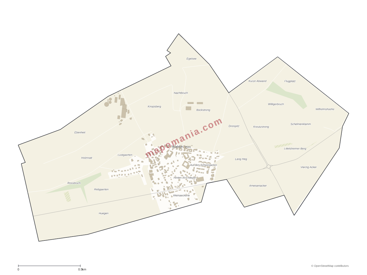 Carte de Wahlenheim à personnaliser