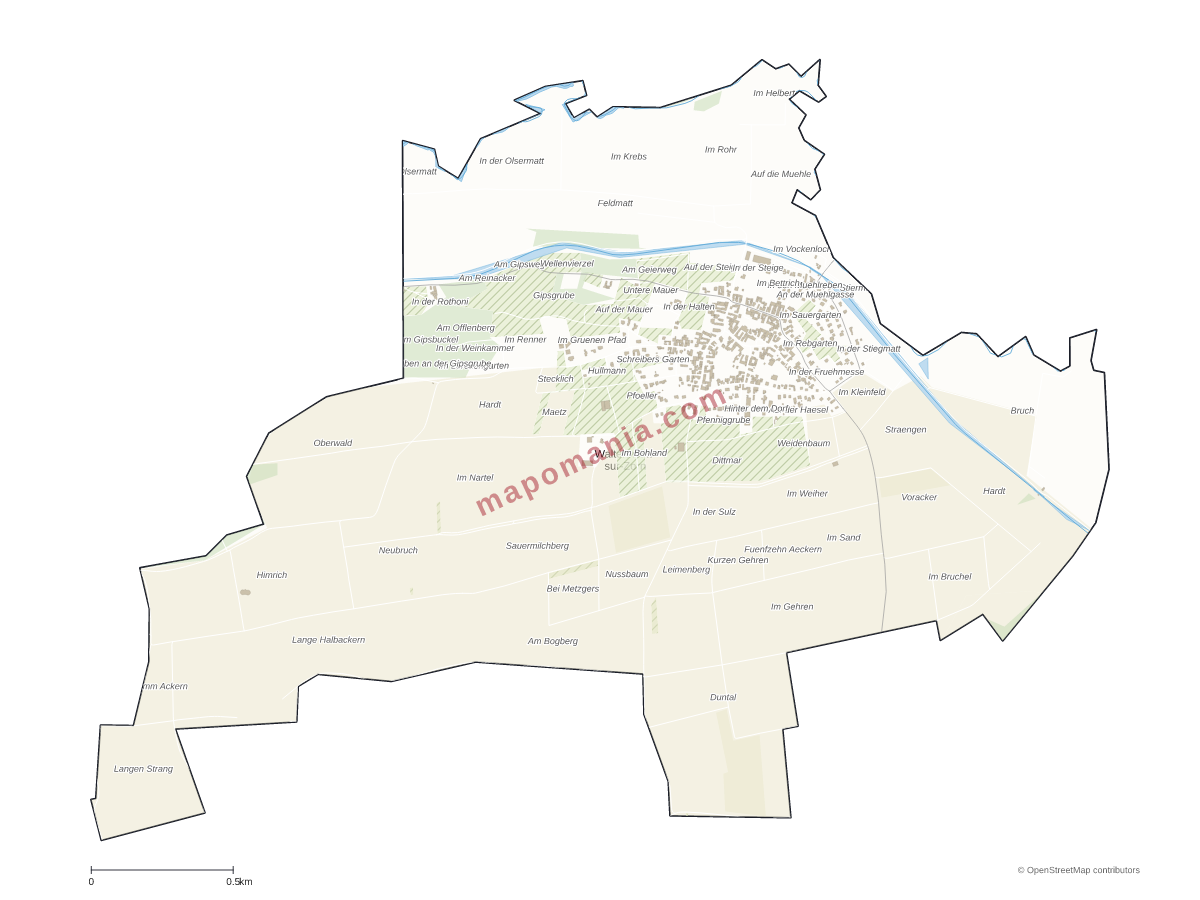 Carte de Waltenheim-sur-Zorn à personnaliser