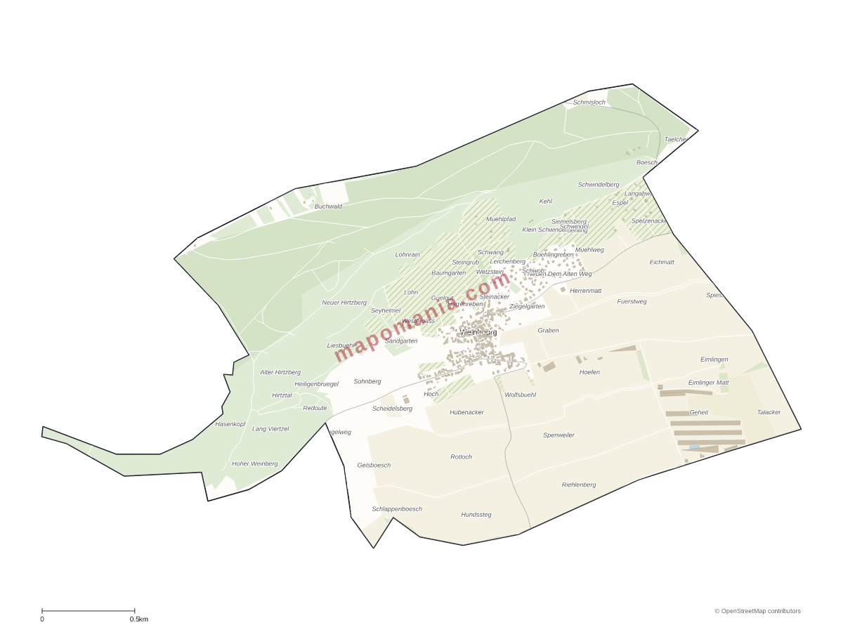 Carte de Weinbourg à personnaliser