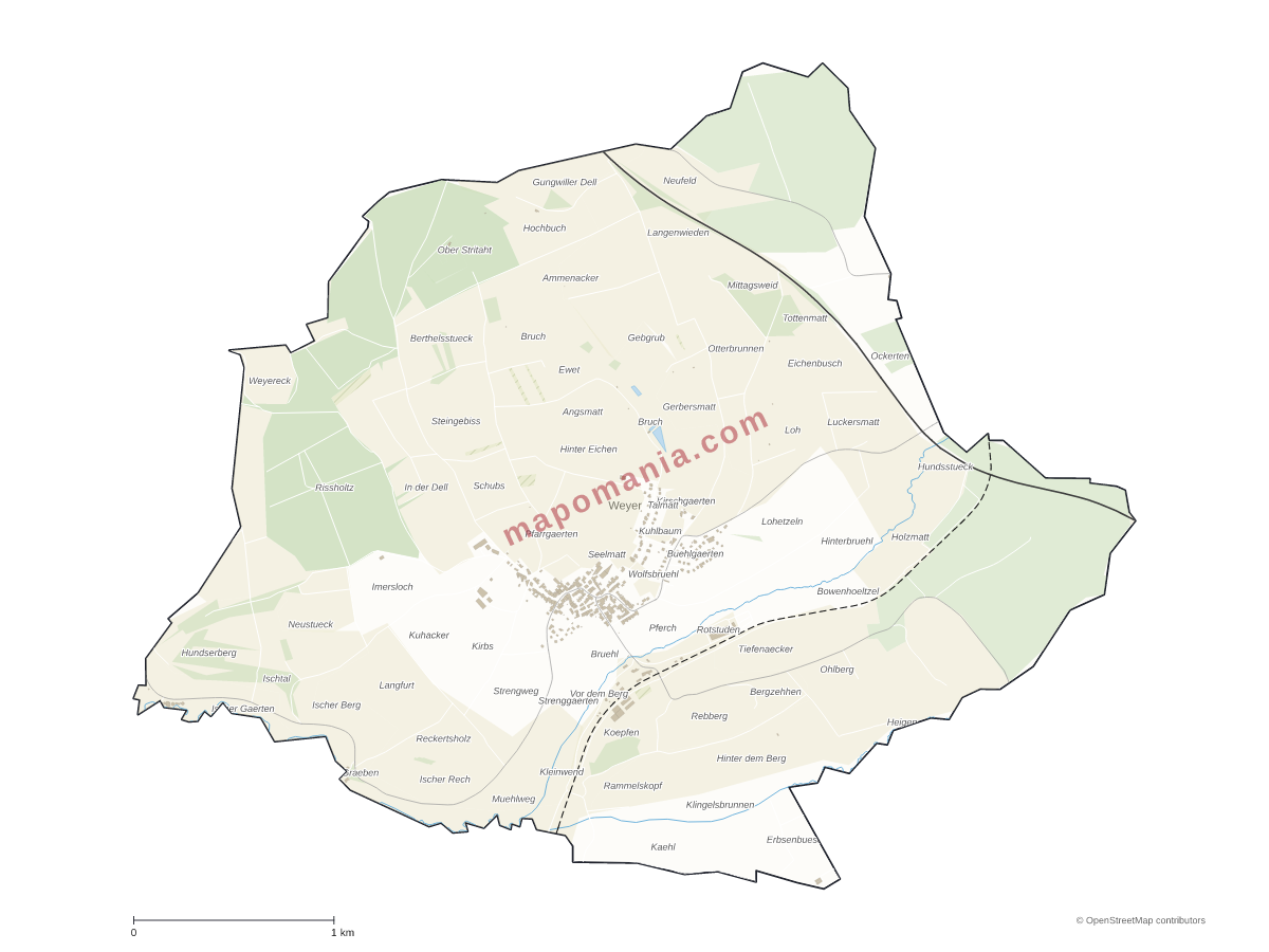 Carte de Weyer à personnaliser