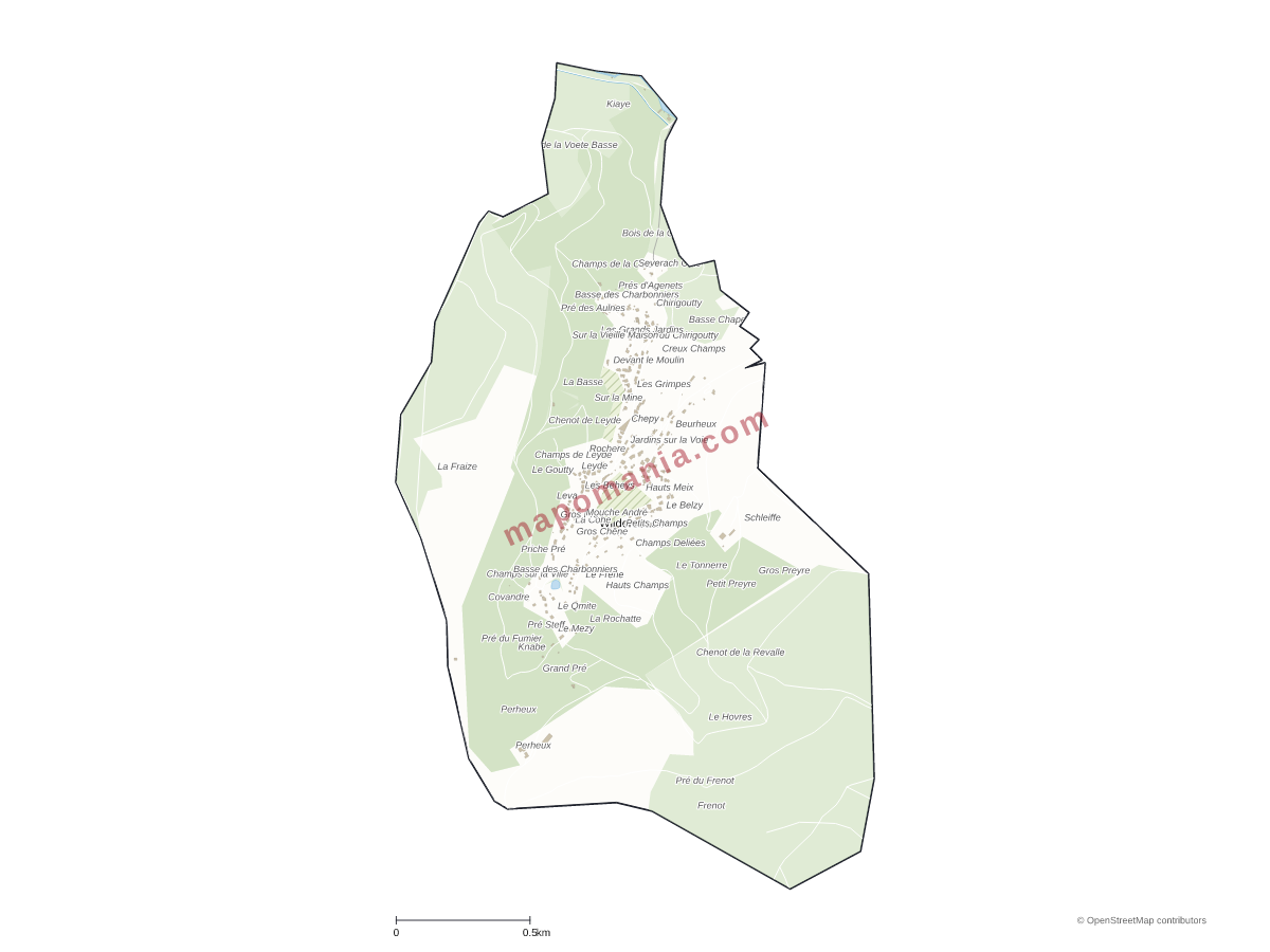 Carte de Wildersbach à personnaliser