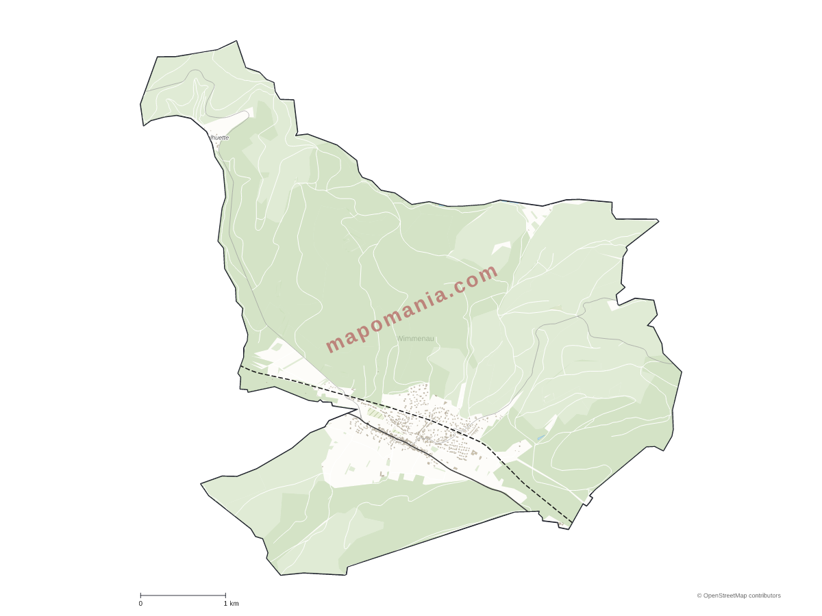 Carte de Wimmenau à personnaliser