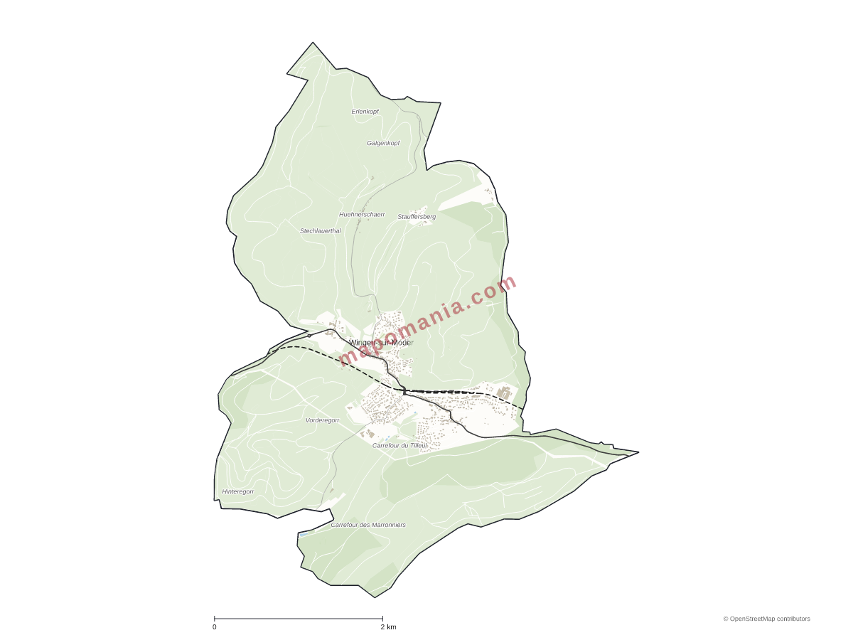 Carte de Wingen-sur-Moder à personnaliser
