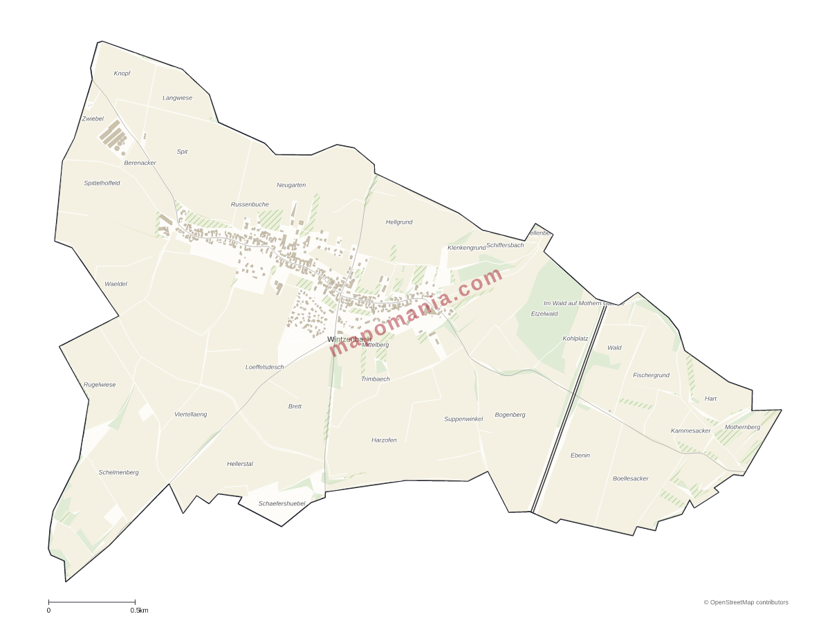 Carte de Wintzenbach à personnaliser