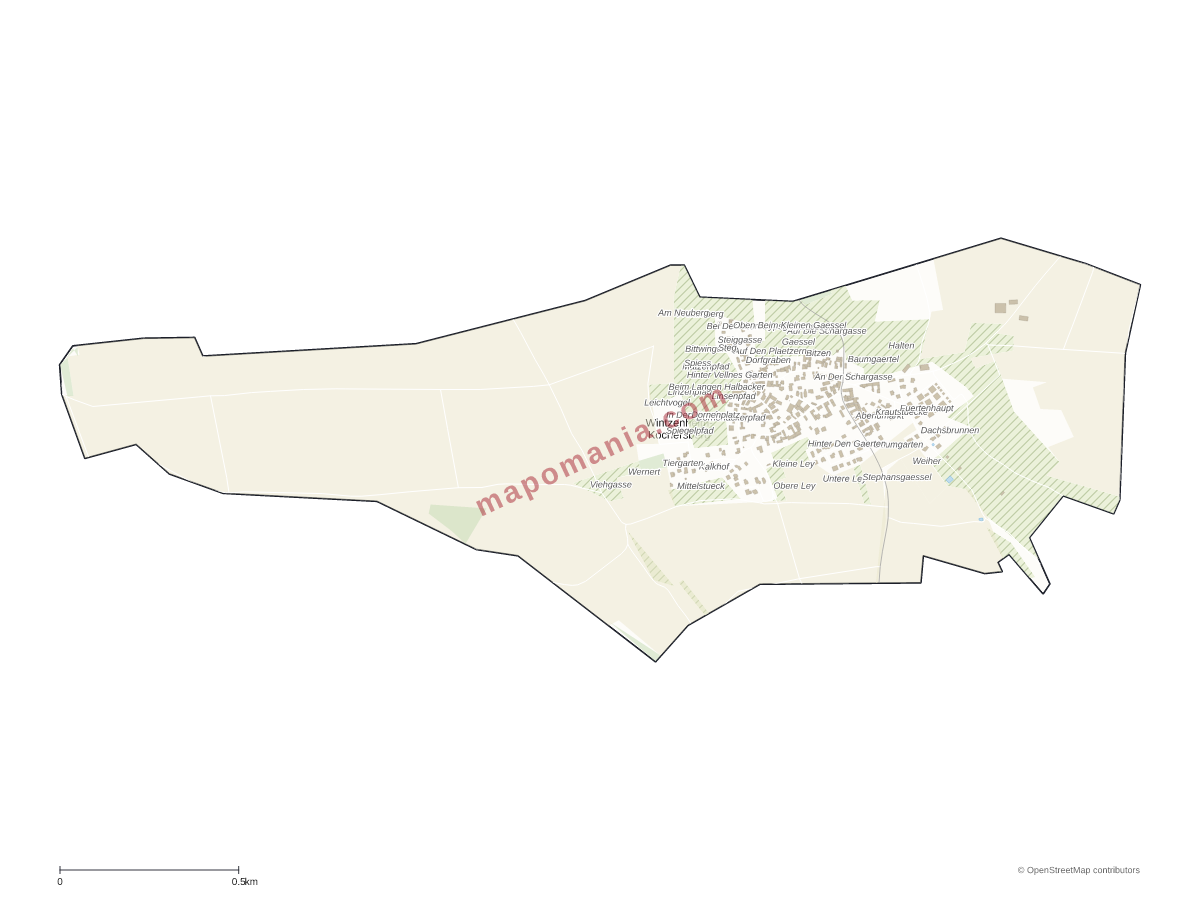 Carte de Wintzenheim-Kochersberg à personnaliser