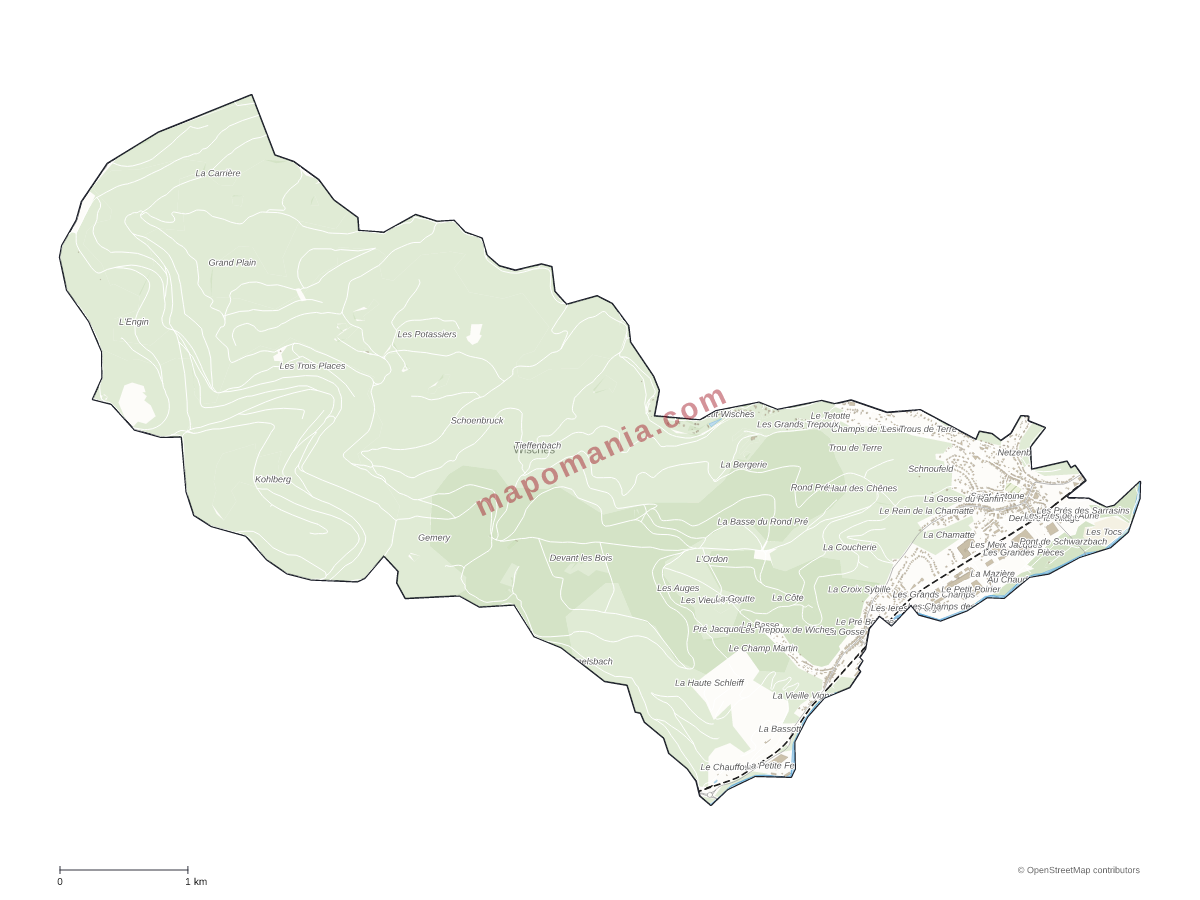 Carte de Wisches à personnaliser