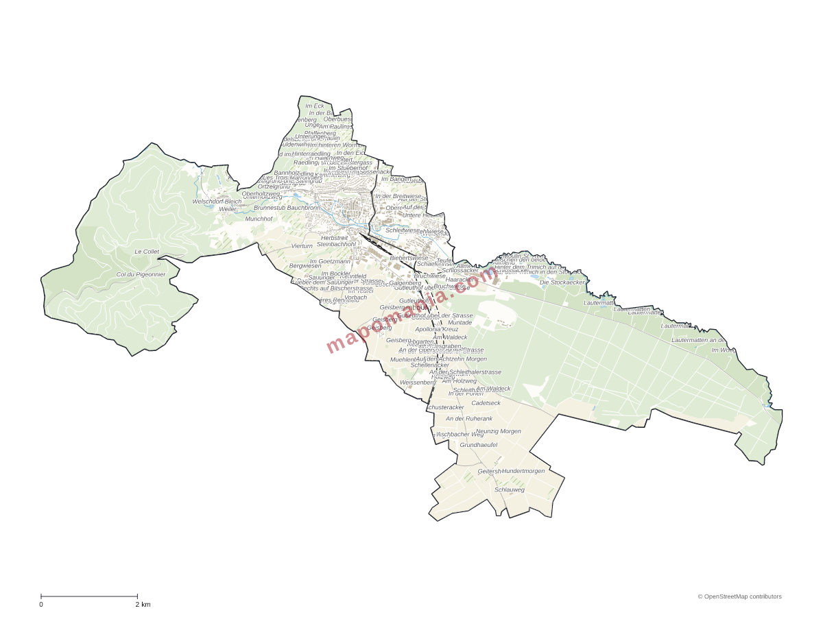 Carte de Wissembourg à personnaliser