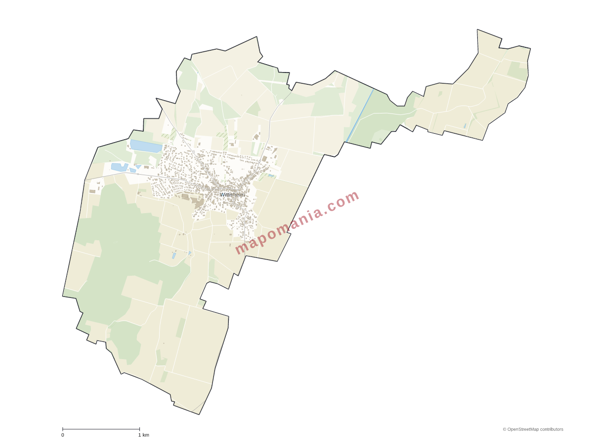 Carte de Wittisheim à personnaliser