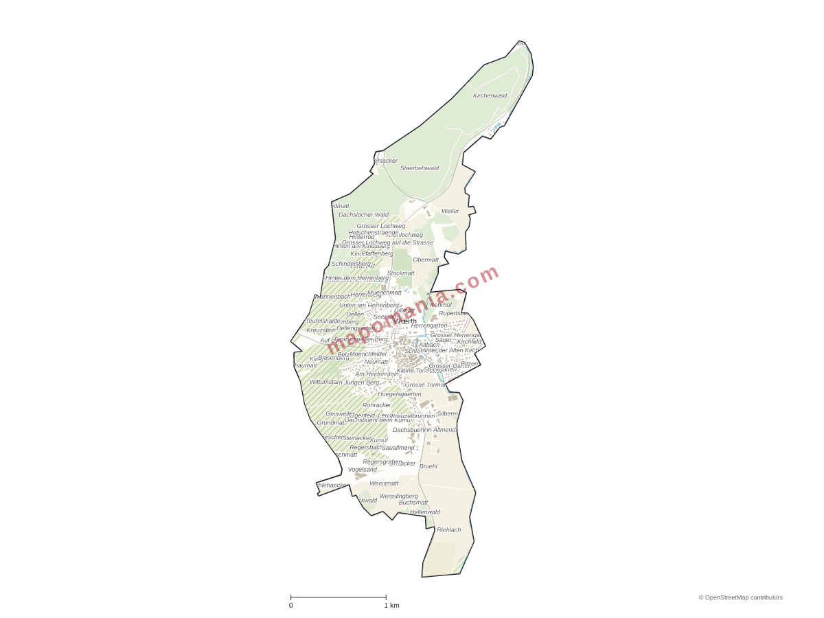 Carte de Wœrth à personnaliser