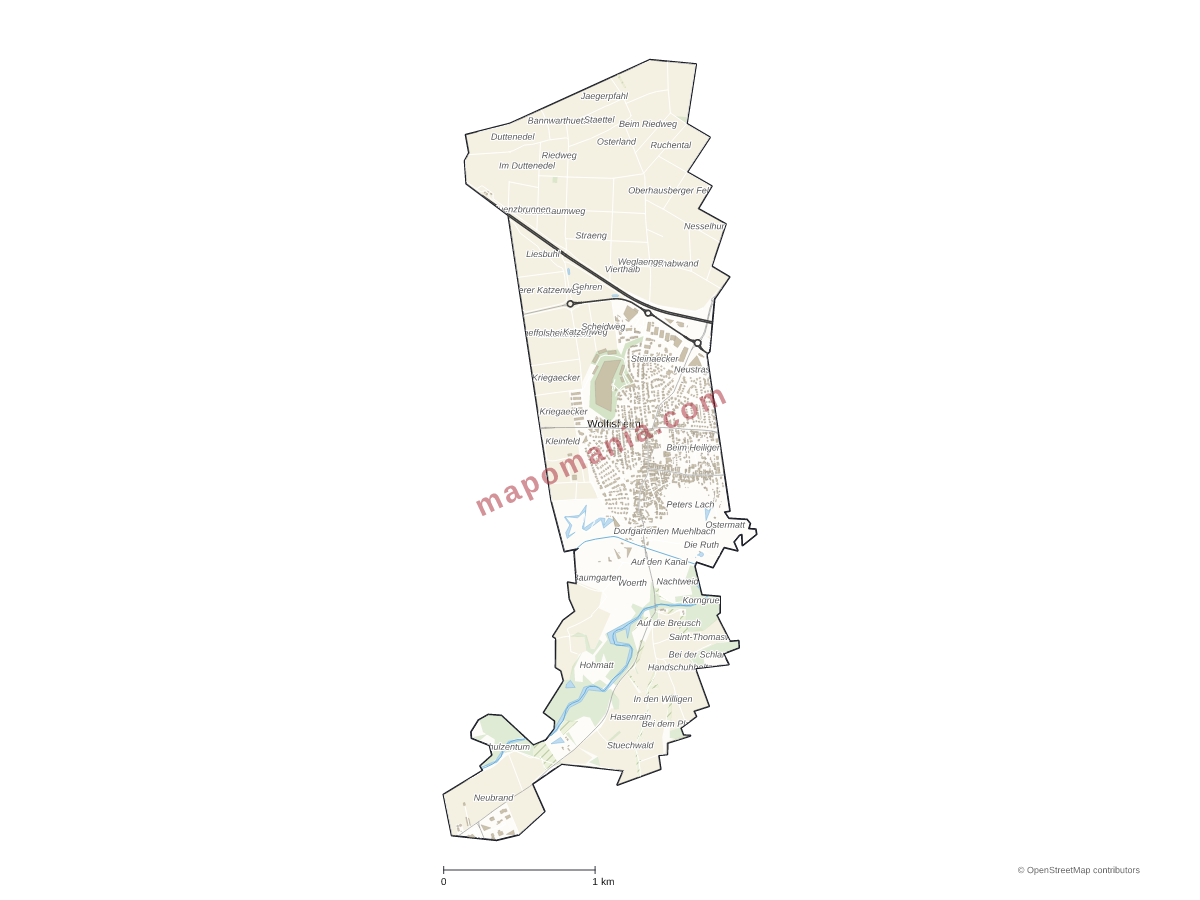 Carte de Wolfisheim à personnaliser