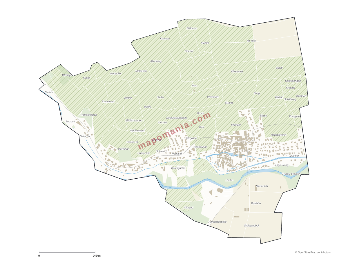 Carte de Wolxheim à personnaliser